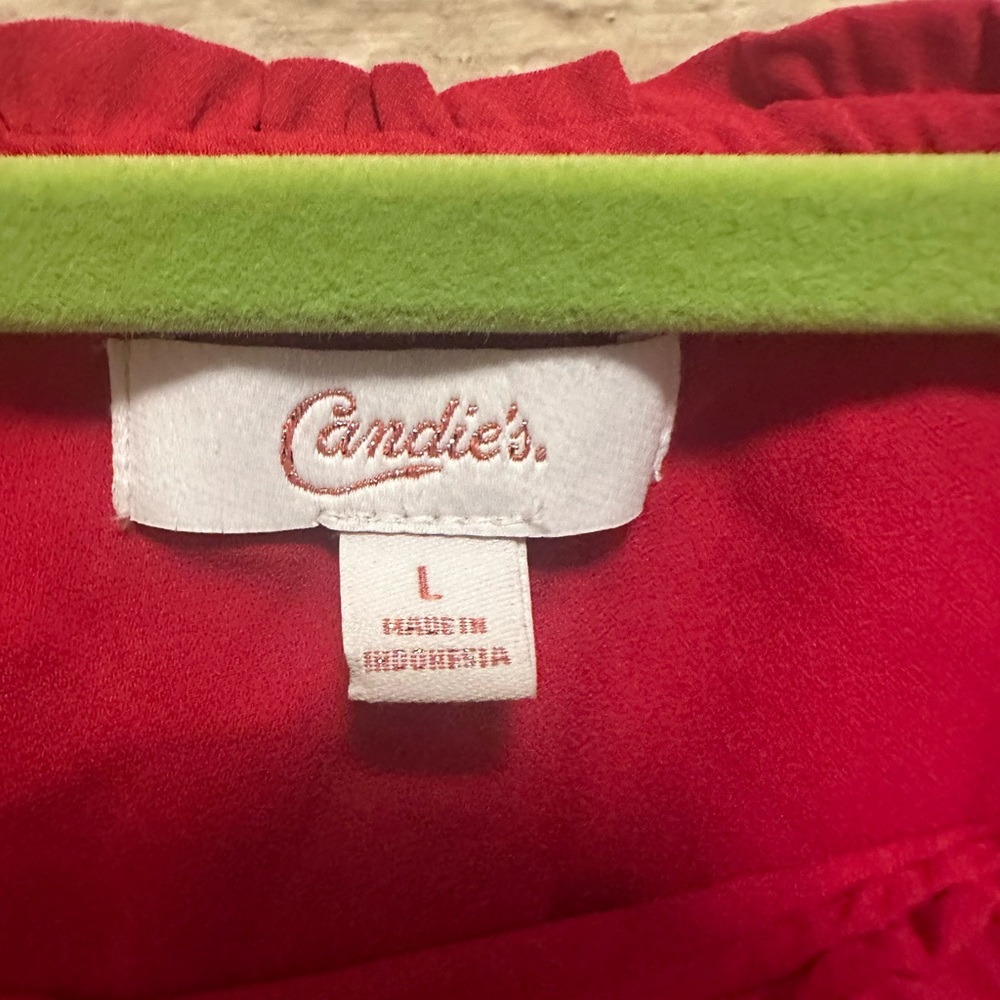 Red Off-Shoulder Ruffle Top - Picture 2 of 2